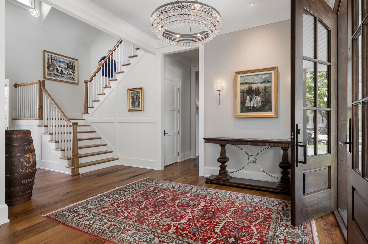 Foyer Warm Lights Right Wall Market Square Architects Residential Portfolio